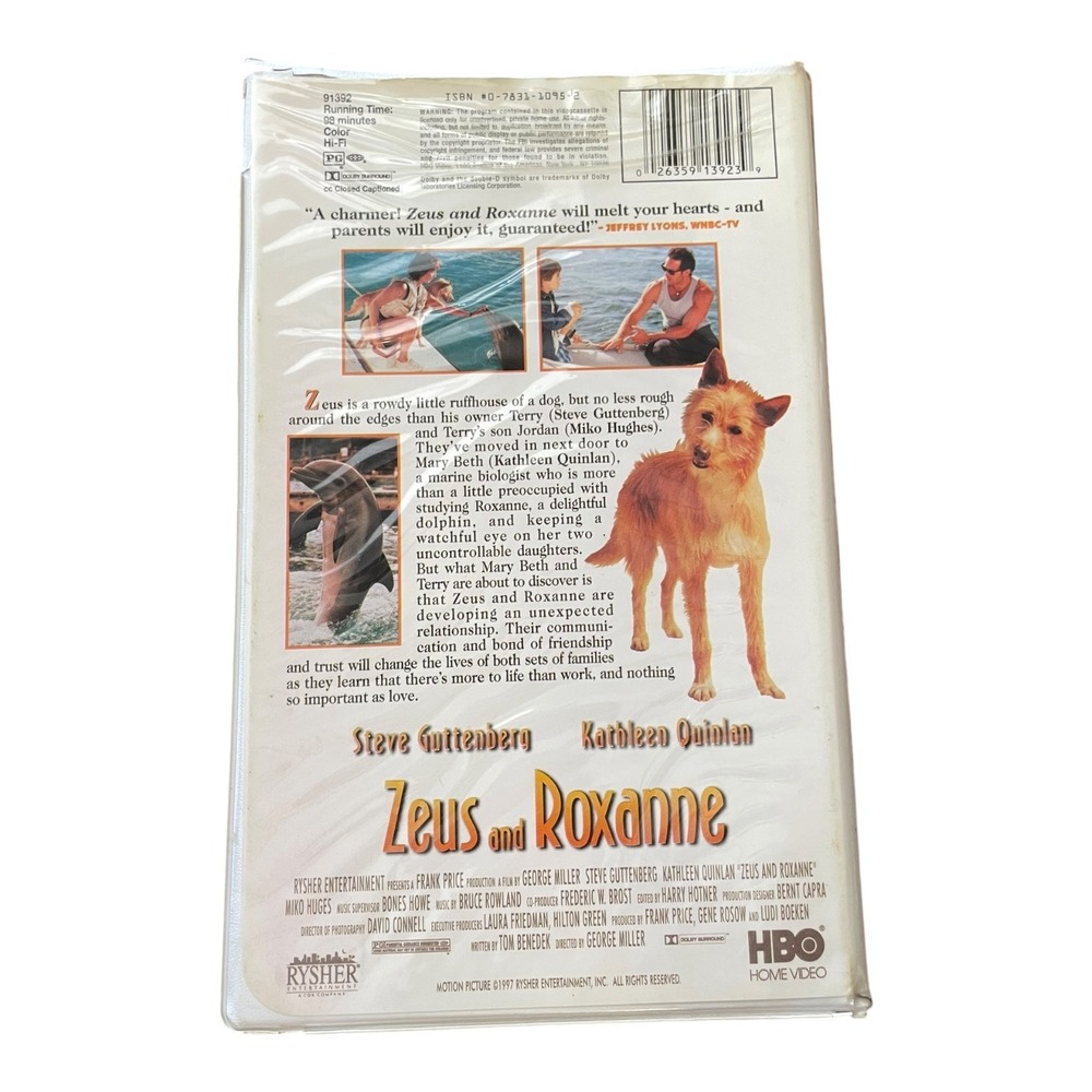 Zeus and Roxanne VHS Tape (1997) Steve Guttenberg Kathleen Quinlan Family Movie - Picture 3 of 3